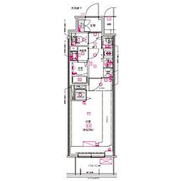 CREST TAPP名古屋山王 1Kの間取図画像