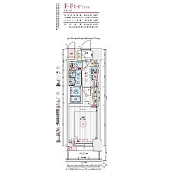 エステムコート名古屋TWINEAST 1Kの間取図画像
