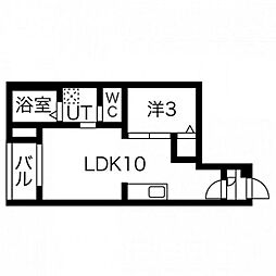 Warrenjuichiya1 1LDKの間取図画像