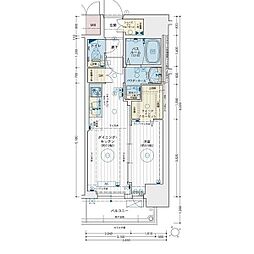 エステムコート名駅南シティリンク 1DKの間取図画像