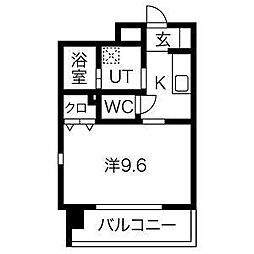 BERG大須 4階1Kの間取り