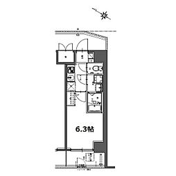 S-RESIDENCE神宮西駅前ascent 2階1Kの間取り
