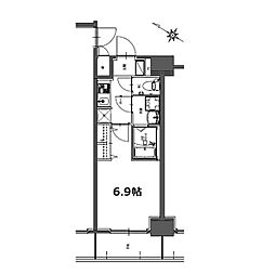 S-RESIDENCE神宮西駅前ascent 7階1Kの間取り