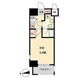 ASレジデンス上前津 1Kの間取図画像