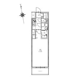 CREST TAPP金山 3階1Kの間取り