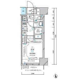 ディアレイシャス名古屋浄心 10階1Kの間取り