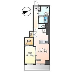 ベルク栄 6階1LDKの間取り