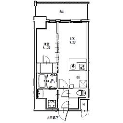 S-RESIDENCE金山epure 12階1LDKの間取り