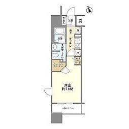 フレールコート東別院 2階1Kの間取り