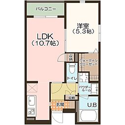 ディオール名駅 3階1LDKの間取り