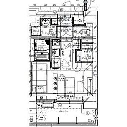 エステシア名駅 5階ワンルームの間取り
