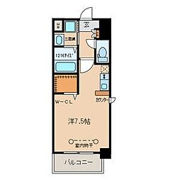 Z・R東別院 3階ワンルームの間取り