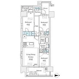 GRANPASEO丸の内 11階3LDKの間取り