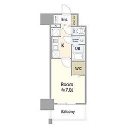 エスリード金山ル・グラン 7階1Kの間取り
