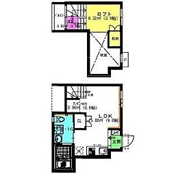 Venus-III 1階1SKの間取り