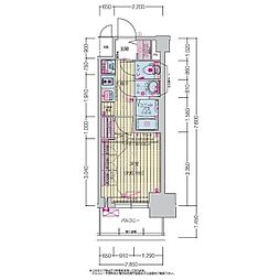 プレサンス上前津ディアシス 5階1Kの間取り