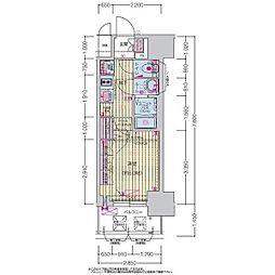 プレサンス上前津ディアシス 7階1Kの間取り