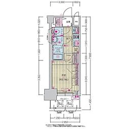 プレサンス上前津ディアシス 8階1Kの間取り