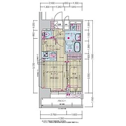 プレサンス上前津ディアシス 10階1LDKの間取り