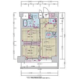 プレサンス上前津ディアシス 11階2LDKの間取り