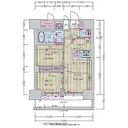 プレサンス上前津ディアシス 12階2LDKの間取り