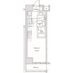 ザ・パークハビオ名古屋松原 11階ワンルームの間取り