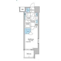 ブランシエスタ泉 12階1Kの間取り