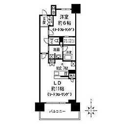 パークホームズ丸の内　ザレジデンス 10階1LDKの間取り
