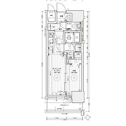 エステムコート名古屋上前津 2階1DKの間取り