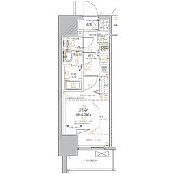 ディアレイシャス浅間町ステーションフロント 4階1Kの間取り