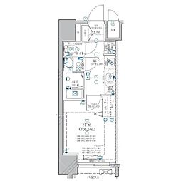 ディアレイシャス矢場町 3階1Kの間取り
