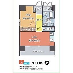 プランドール千種 5階1LDKの間取り