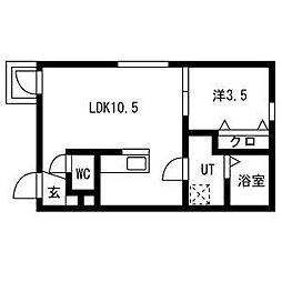 間取図画像 1LDK