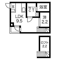 REX新栄 2階1SLDKの間取り