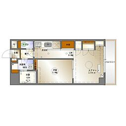 Studio DUO 1252 4階1LDKの間取り