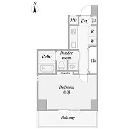 プレディアスタイル名古屋 1Kの間取図画像