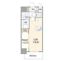 名古屋市中区新栄2丁目マンション 1LDKの間取図画像