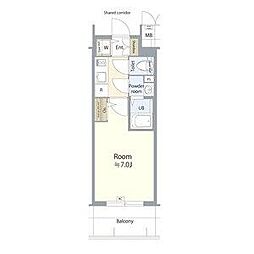 名古屋市西区新道1丁目マンション 1Kの間取図画像