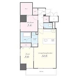 ルフレイユ泉久屋大通公園 2LDKの間取図画像
