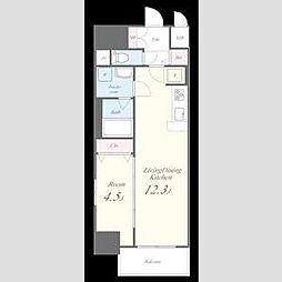 ファンファーレ黄金 1LDKの間取図画像