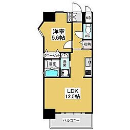 セレニティー名駅 1LDKの間取図画像