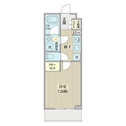 リシェス名古屋ウエスト 1Kの間取図画像