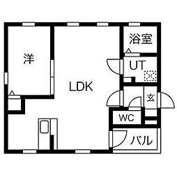 レオアリエス大曽根 1LDKの間取図画像