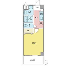 サウスバレイ浅間 1Kの間取図画像