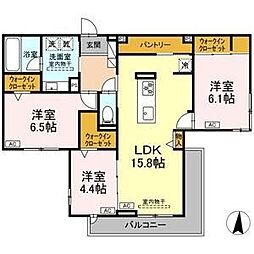 セレスティア檀溪通 3LDKの間取図画像