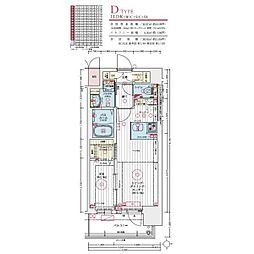 エステムコート名古屋TWINEAST 1LDKの間取図画像