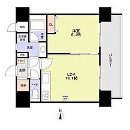 スタジオスクエア泉 1LDKの間取図画像
