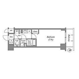 アドバンス名古屋ワイノット 1Kの間取図画像