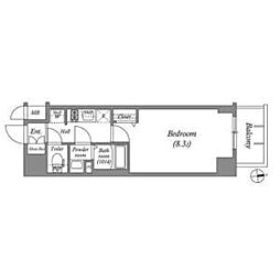 アドバンス名古屋ワイノット 1Kの間取図画像