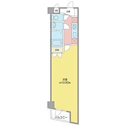 アビターレ豊前 1Kの間取図画像